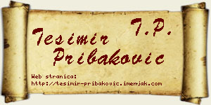Tešimir Pribaković vizit kartica